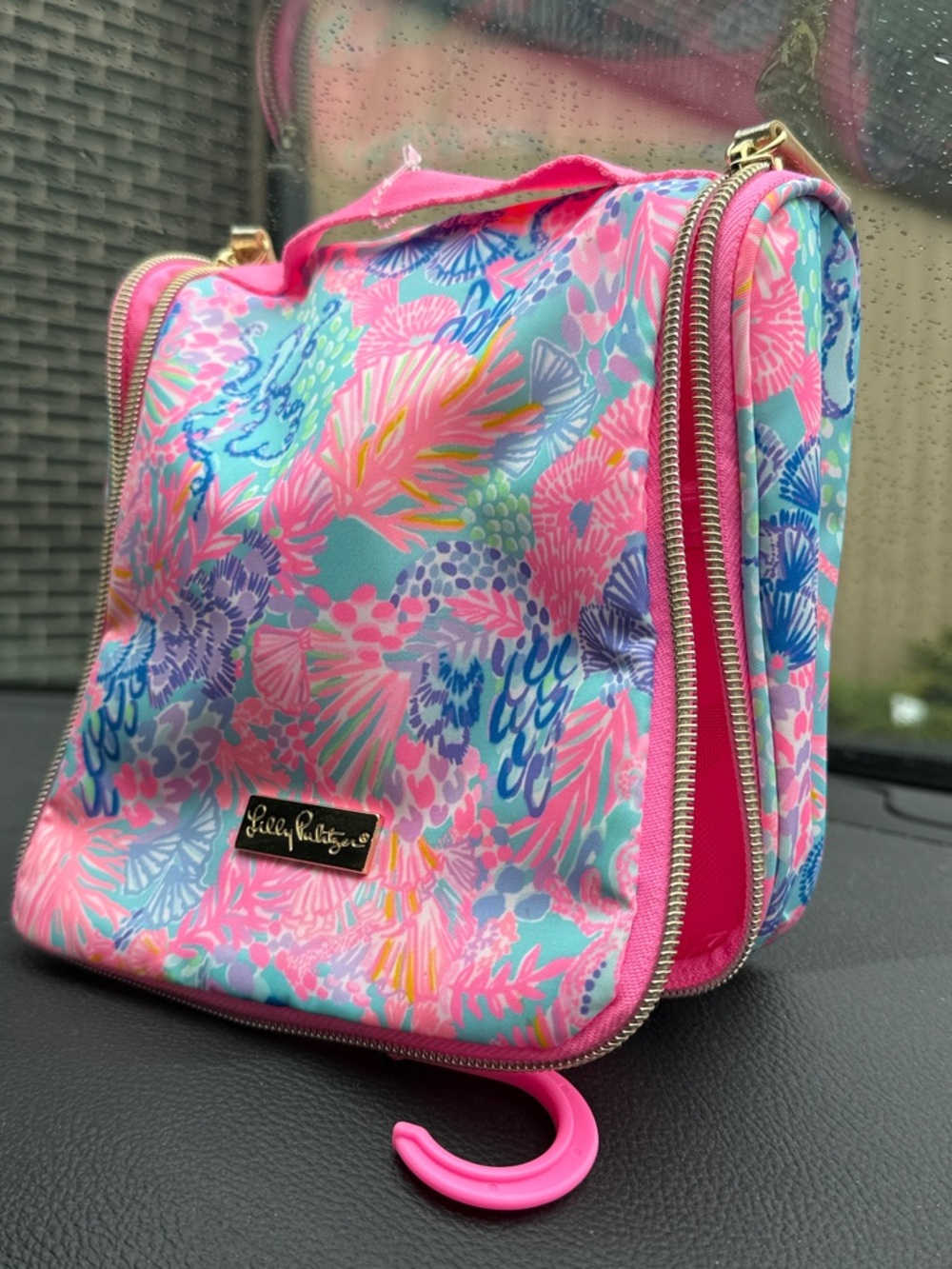 Lilly Pulitzer Travel Case Bag "Splendor In The Sand" 5 Containers Included; NEW - Picture 3 of 5